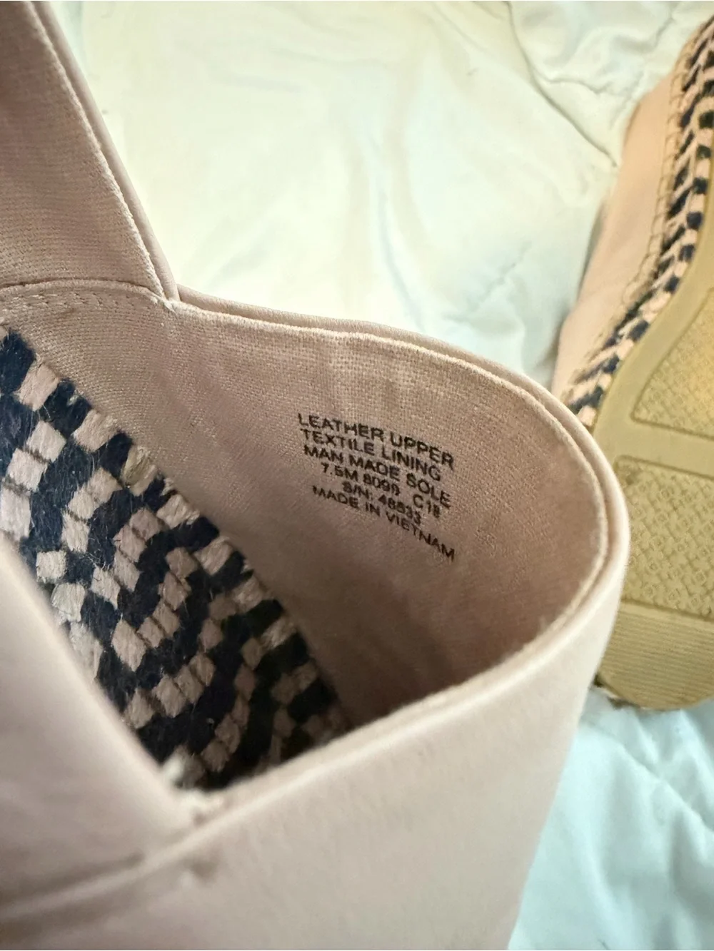 Tory Burch Platform Nudey Pink and Black Espadrille Flats